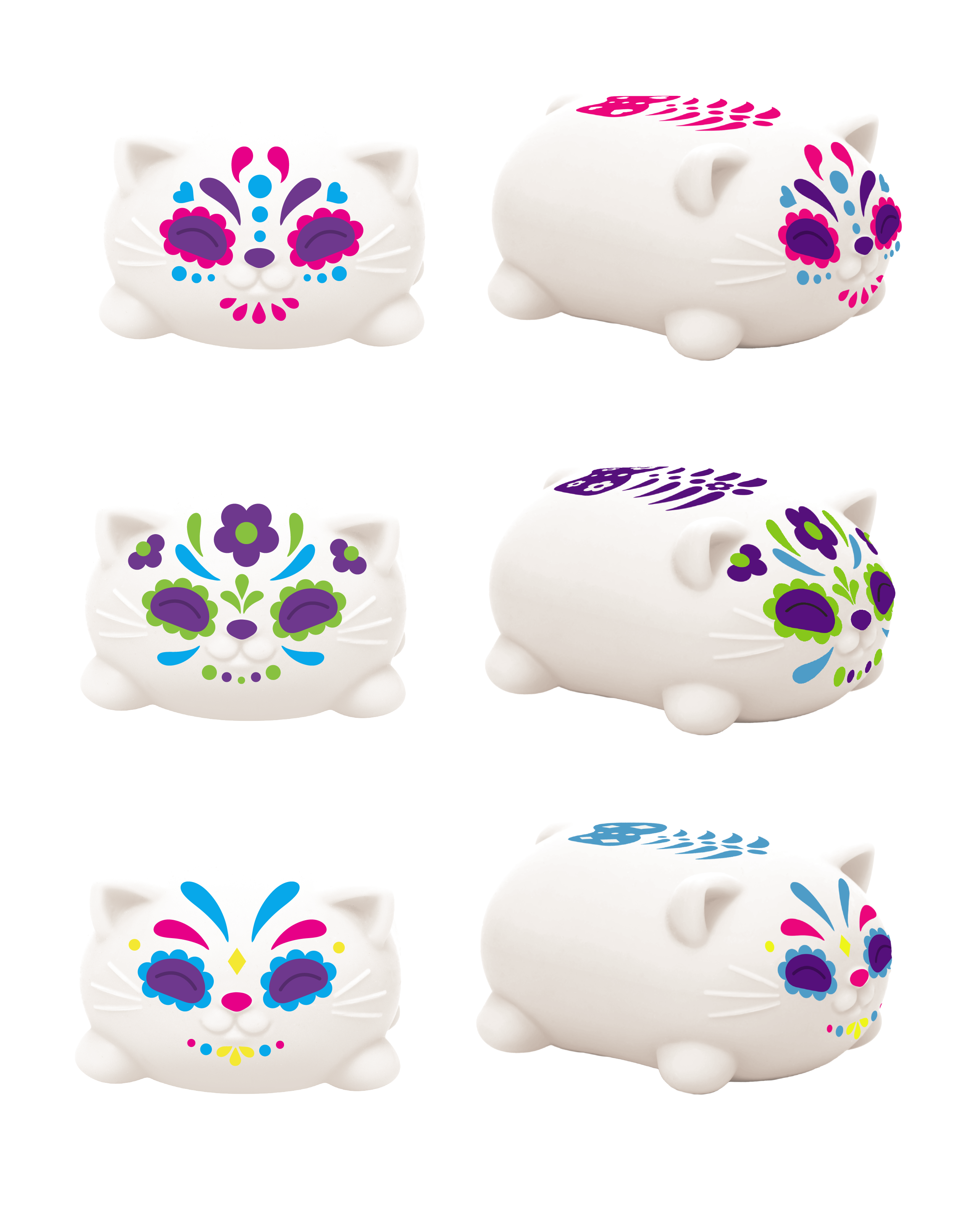 NeeDoh Sugar Skull Cats